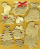 Geprgte 3D-Weihnachtssticker / SONDERPOSTEN