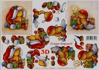 3D-Bogen - Motiv Mdes Weihnachtsbrchen II