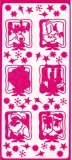 Ziersticker Weihnachtsbilder rosa