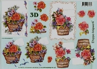 3D-Bogen - Motiv - Blumengeschenkkrbchen