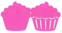 Klappkarte Cupcake rosarot