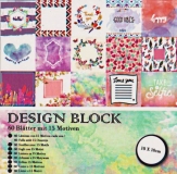 Design Karton Block 10 x 10 cm  - SALE nur fr kure Zeit -