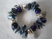 Modeschmuck Armband Blau mit Einhngern