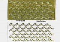 1 Bogen Sticker - gold -  Schriftzge Menu