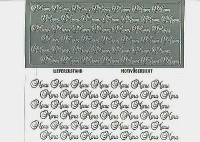 1 Bogen Sticker - silber -  Schriftzge Menu