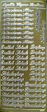 Ziersticker Schriftzge - Schulanfang, Abitur, Prfung - gold