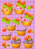 3D-Stanzbogen - Cupcakes II