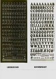 Sticker - Buchstaben von A - Z - gold -