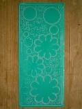 Ziersticker - Blumenmotive - trkis