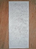 Ziersticker - Blumen und Bltter - weiss