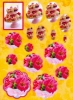 3D-Pyramiden-Stanzbogen Cupcakes und Rosen