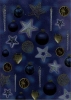 Set- Tonzeichen-Transparentpapier - blaue Weihnachtswelt -