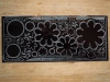 Ziersticker - Blumenmotive - schwarz